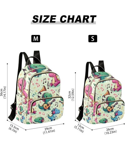 Mini Backpack Purse for Women, Dinosaur Seamless Patterns for Music Travel Bag Casual Daypack Shoulder Bag Medium $18.55 Back...