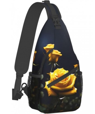 Beautiful Yellow Roses Chest Bag Crossbody Bag. Rugged And Durable, High Storage Capacity. Adjustable Strap Length. $21.39 Cr...