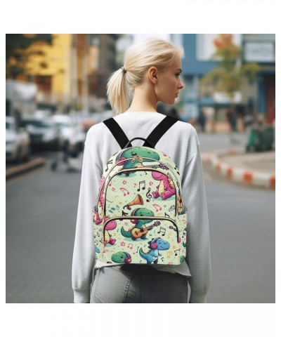 Mini Backpack Purse for Women, Dinosaur Seamless Patterns for Music Travel Bag Casual Daypack Shoulder Bag Medium $18.55 Back...