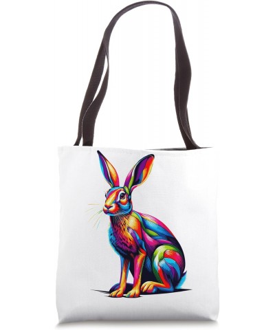 Colorful Pop Art Jackrabbit Jackrabbits Tote Bag $10.56 Totes