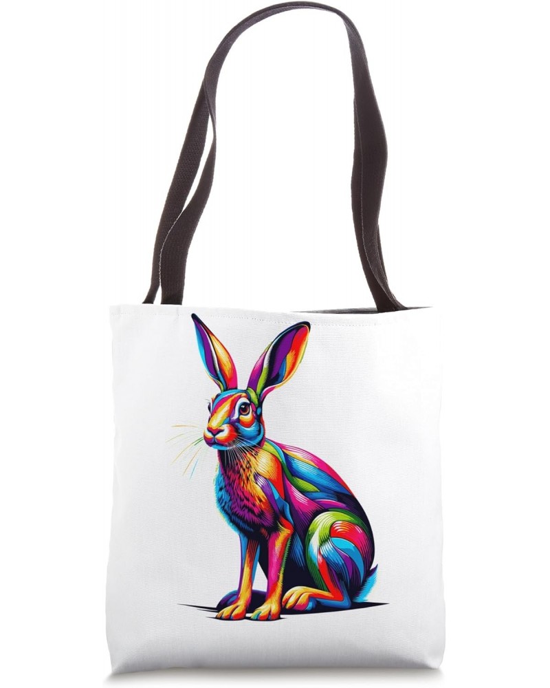 Colorful Pop Art Jackrabbit Jackrabbits Tote Bag $10.56 Totes