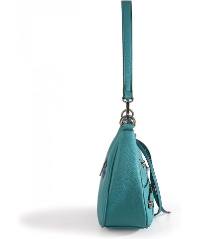 MEDIUM Shoulder Hobo Bags for Women Trendy Purses Leather Clutch Purse and Handbags Hobo-turquoise $10.00 Hobo Bags