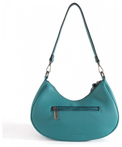 MEDIUM Shoulder Hobo Bags for Women Trendy Purses Leather Clutch Purse and Handbags Hobo-turquoise $10.00 Hobo Bags