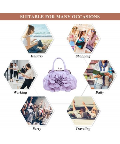 Top-Handle Purse and Handbag for Women Stylish Floral Patchwork Rhinestones Satchel Ladies Outdoor Party Shoulder Bags Black ...