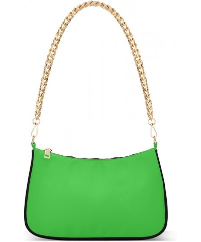 Fresh Leaves Women's Stylish Chain Shoulder Handbag, Women's Evening Handbags, Polyester & Aluminum Alloy Ivy Green $13.80 Totes