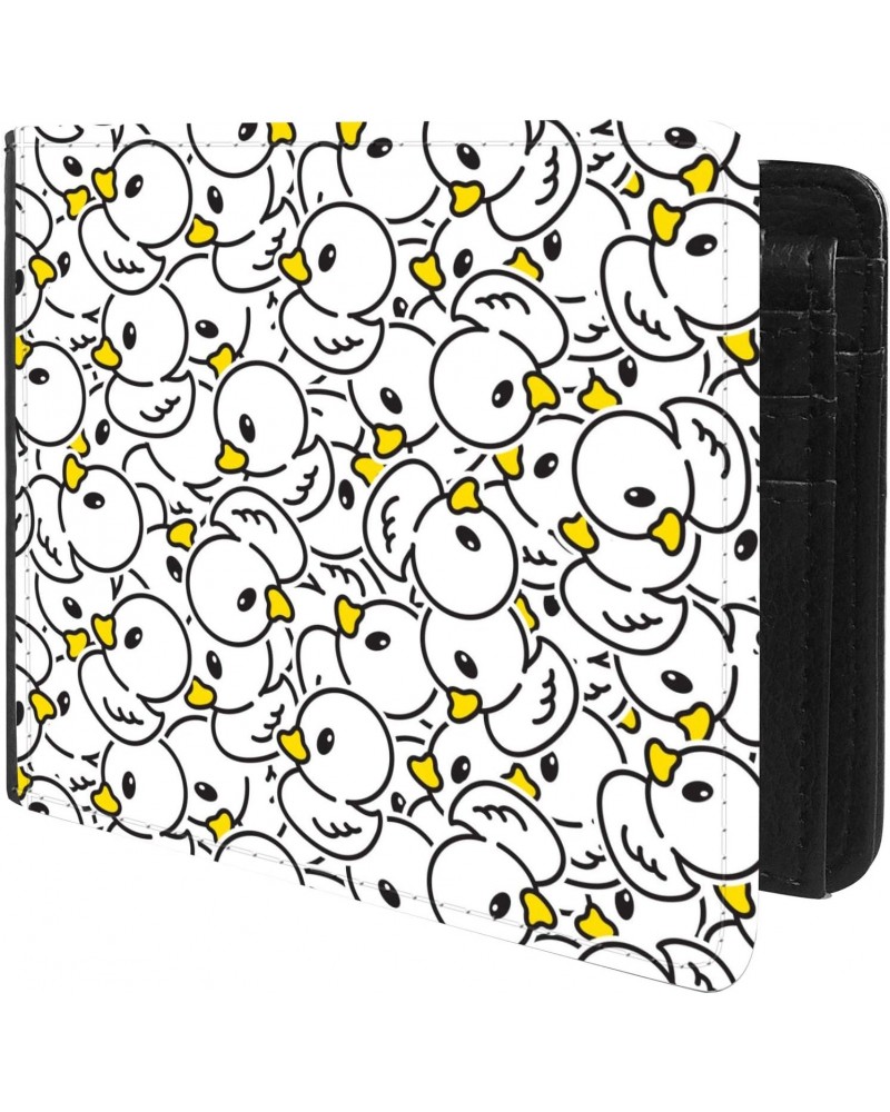 Unique Desige Pattern - Cute Baby Duck Wallpaper, Slim Front Pocket Wallet Billfold RFID Blocking $12.09 Wallets