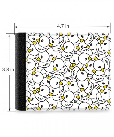 Unique Desige Pattern - Cute Baby Duck Wallpaper, Slim Front Pocket Wallet Billfold RFID Blocking $12.09 Wallets