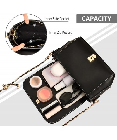 Crossbody Bags for Women Trendy Women's Black Shoulder Bag Small PU Leather Flap Cross Body Bag Handbags Pattern22 $20.49 Cro...