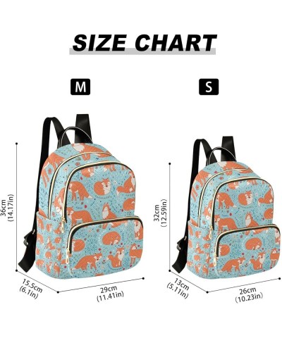 Small Backpack for Women Travel Bag Cute Fox with Flowers Daypack Purse Fashion Shoulder Bag Rucksack Small A346 $11.70 Backp...