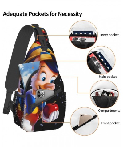 Crossbody Chest Bag Pinocchios Sling Backpack Shoulder Bag Waist Bags Travel Hiking Sport Daypack Wallet for Men Women $17.27...