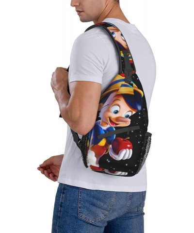 Crossbody Chest Bag Pinocchios Sling Backpack Shoulder Bag Waist Bags Travel Hiking Sport Daypack Wallet for Men Women $17.27...