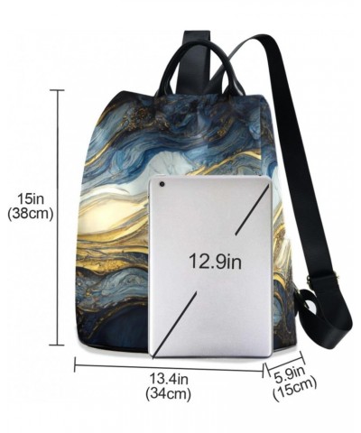 Women Fashion Backpack - Art Marble Painting, Anti Theft Casual Daypack Shoulder Bag Purse for Travel Work 15 inches $16.81 B...