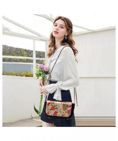 Crossbody Bags for Women Trendy Women's Black Shoulder Bag Small PU Leather Flap Cross Body Bag Handbags Pattern1 $24.18 Cros...