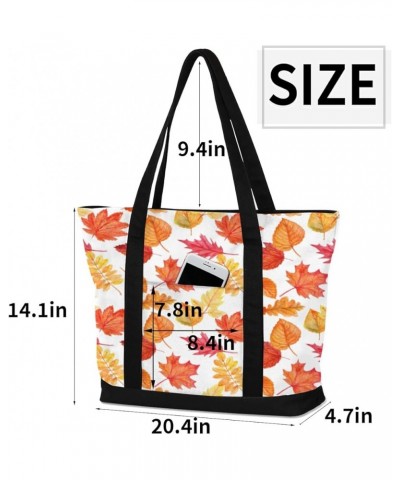 Tote Bag for Women Canvas Shoulder Bag Large Casual Handbag Lightweight Tote Bag with Zipper for Work Travel Shopping Waterco...