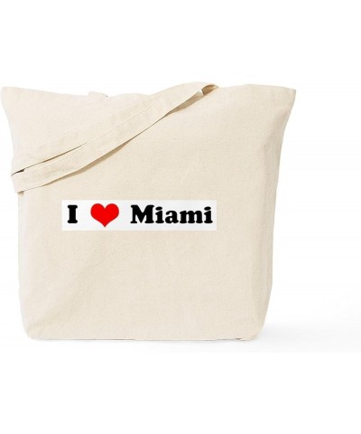 Miami Tote Bag Natural Canvas Tote Bag, Cloth Shopping Bag I Love Miami Tote Bag $9.59 Travel Gear