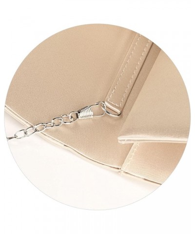 Evening Bags For Women Pleated Satin Rhinestone Brooch Prom Clutch Purse With Detachable Chain Strap Gold $14.57 Evening Bags