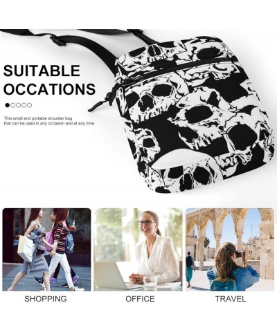 Small Canvas Messenger Bag Casual Shoulder Bag Travel Chest Bag Crossbody Bag Color679 $12.70 Crossbody Bags