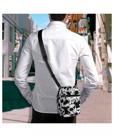 Small Canvas Messenger Bag Casual Shoulder Bag Travel Chest Bag Crossbody Bag Color679 $12.70 Crossbody Bags