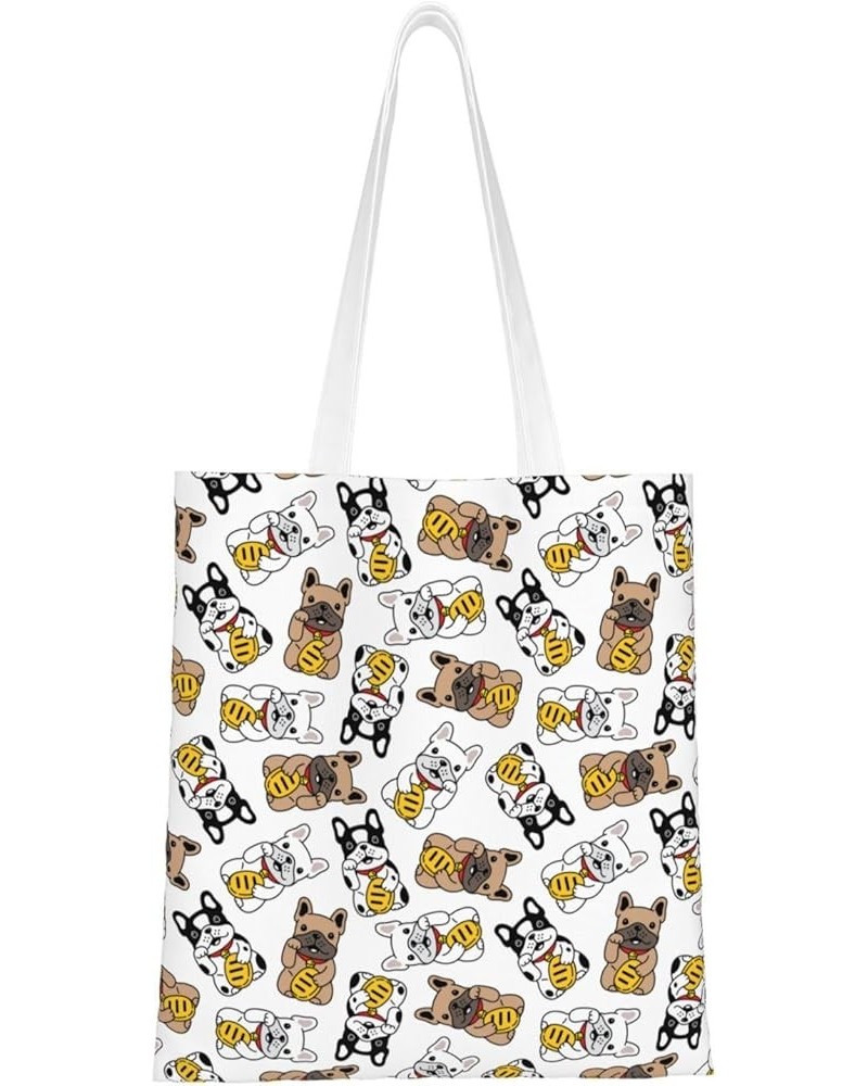 Kitten Calico Icon Guitar Ukulele Single Shoulder Fashion Canvas Tote Shopping Bags Handbags For Men And Women Lucky Dog $10....