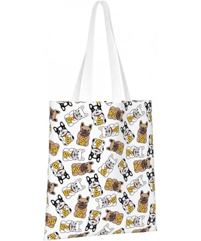 Kitten Calico Icon Guitar Ukulele Single Shoulder Fashion Canvas Tote Shopping Bags Handbags For Men And Women Lucky Dog $10....