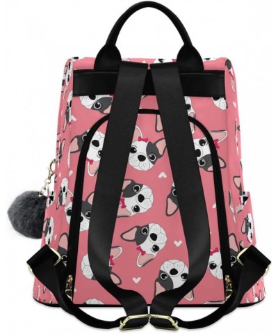 Dog Pink Backpack Purse for Women Anti Theft Fashion Backpack Lightweight Handbags Casual Purse for Camping Trip Ladies $18.0...