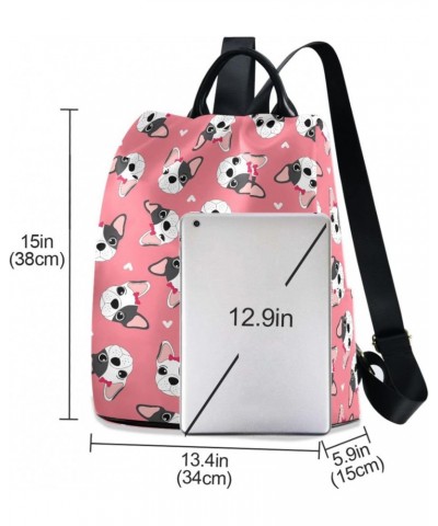 Dog Pink Backpack Purse for Women Anti Theft Fashion Backpack Lightweight Handbags Casual Purse for Camping Trip Ladies $18.0...