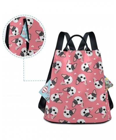 Dog Pink Backpack Purse for Women Anti Theft Fashion Backpack Lightweight Handbags Casual Purse for Camping Trip Ladies $18.0...