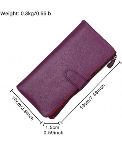 Leather Womens Wallets, Leather Buckle Long Wallets, Clutch Bags, ID Bags, Collar Pockets Color 9 $26.49 Wallets