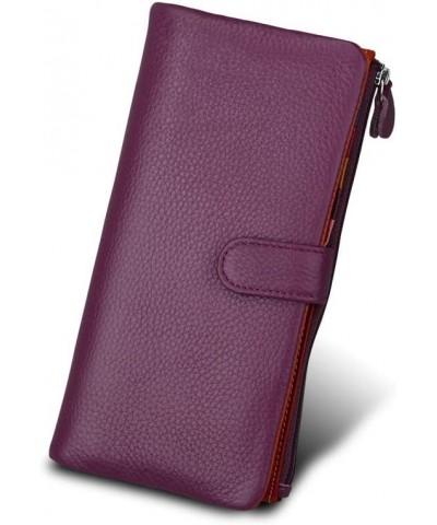 Leather Womens Wallets, Leather Buckle Long Wallets, Clutch Bags, ID Bags, Collar Pockets Color 9 $26.49 Wallets