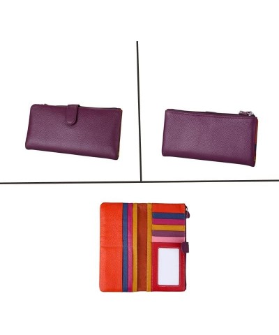 Leather Womens Wallets, Leather Buckle Long Wallets, Clutch Bags, ID Bags, Collar Pockets Color 9 $26.49 Wallets