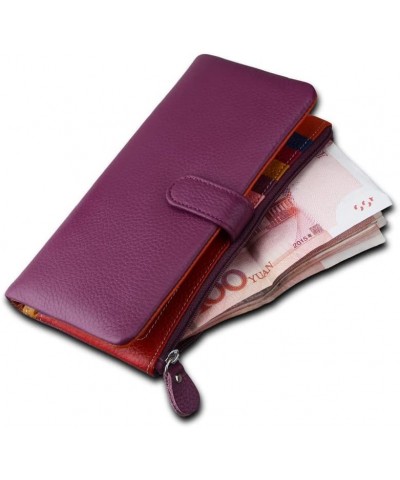 Leather Womens Wallets, Leather Buckle Long Wallets, Clutch Bags, ID Bags, Collar Pockets Color 9 $26.49 Wallets