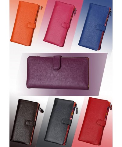 Leather Womens Wallets, Leather Buckle Long Wallets, Clutch Bags, ID Bags, Collar Pockets Color 9 $26.49 Wallets