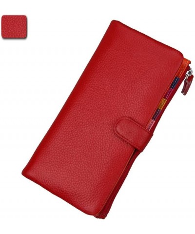 Leather Womens Wallets, Leather Buckle Long Wallets, Clutch Bags, ID Bags, Collar Pockets Color 9 $26.49 Wallets