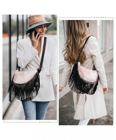 Pink Marble Crossbody Bags for Women, Crossbody Purse Shoulder Purse and Handbags with Adjustable Strap23 $13.23 Crossbody Bags