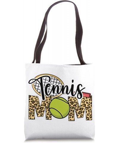 Tennis Mom Of A Tennis Player Mother Leopard Tennis Mama Tote Bag $14.30 Totes