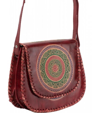 Women's Leather Shoulder Bag With Zipper Closure (Brown) - TRIVD_Bag-038 $26.88 Shoulder Bags