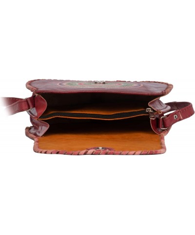 Women's Leather Shoulder Bag With Zipper Closure (Brown) - TRIVD_Bag-038 $26.88 Shoulder Bags