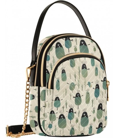 Birds in The Woods Crossbody Bags for Women Multi Pocket Shoulder Handbags with Adjustable Strap $11.44 Crossbody Bags