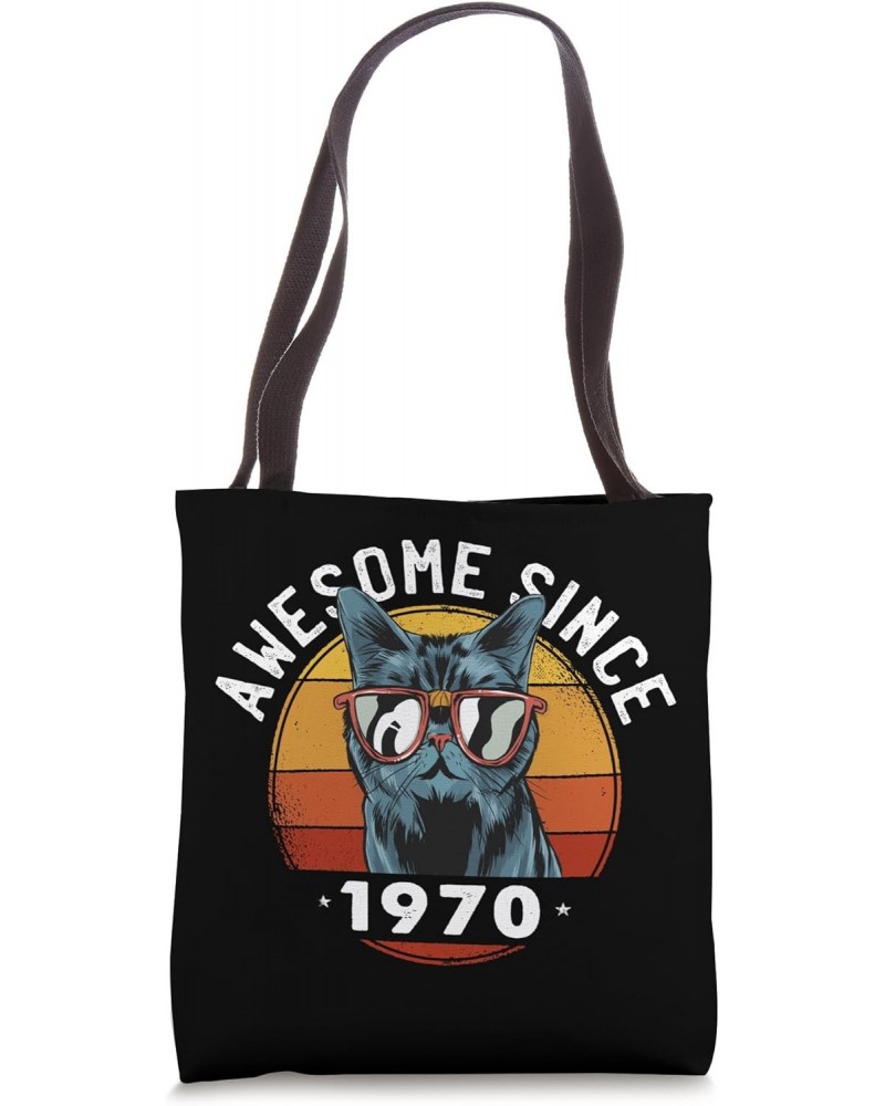 Awesome Since 1970, 53 yr old, 53rd Birthday Gifts Cat Lover Tote Bag $12.34 Totes