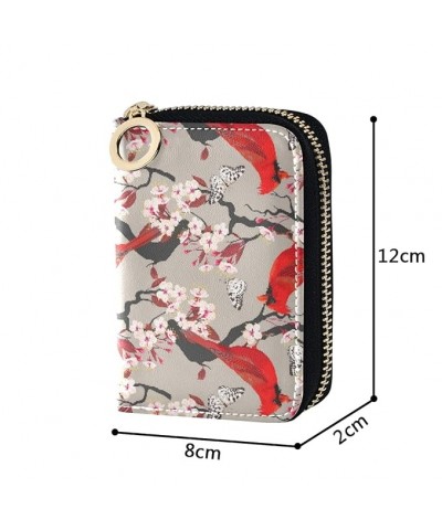 Dinosaurs Forest Credit Card Coin wallet, RFID Blocking Compact Women Leather Card Holder, Key Change Organizer, Zipper Purse...