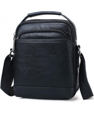 Men Leather Shoulder Bag Handbags Business Casual Messenger Bag Crossbody Male Tote Bags D $56.13 Crossbody Bags