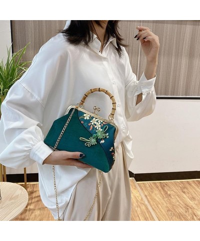 Lock Shell Vintage Chain Women's Handbags Purses Bamboo Wood Hand Bags Bag Women Shoulder Crossbody Bags Bags Onecolor $26.79...