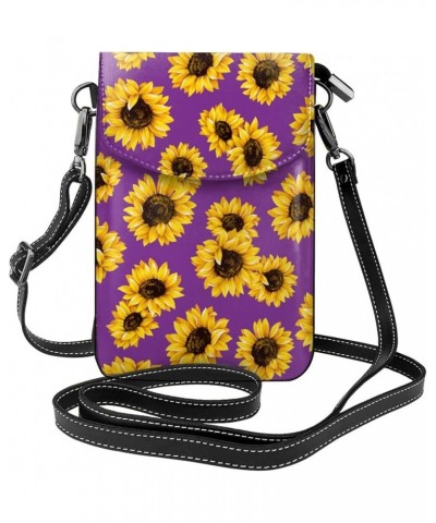 Small Crossbody Phone Bags for Women Leather Cell Phone Purse Lightweight Cell Phone Wallet Sunflower5 $13.86 Crossbody Bags