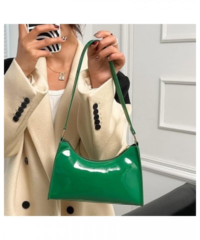 Women Handbags PU Leather Women Shopping Bag Fashion Solid Color Portable Exquisite Simple Bright Face for Work Green $7.02 S...