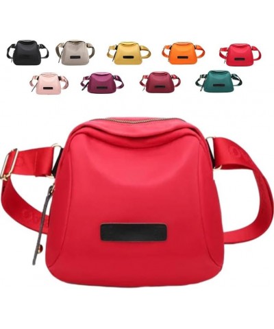 Slanted Waterproof Oxford Cloth Bag, Multi-Purpose Stylish Shoulder Bag For Woman, Crossbody Bags Soft Messenger Bag Red $12....