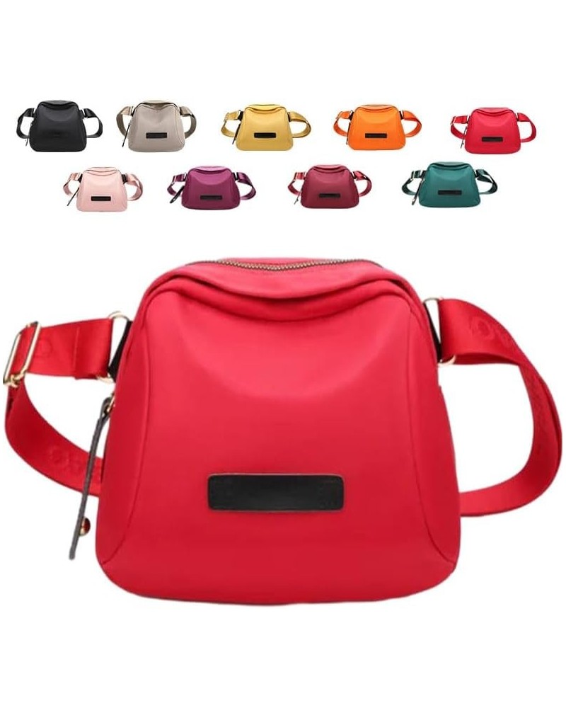 Slanted Waterproof Oxford Cloth Bag, Multi-Purpose Stylish Shoulder Bag For Woman, Crossbody Bags Soft Messenger Bag Red $12....