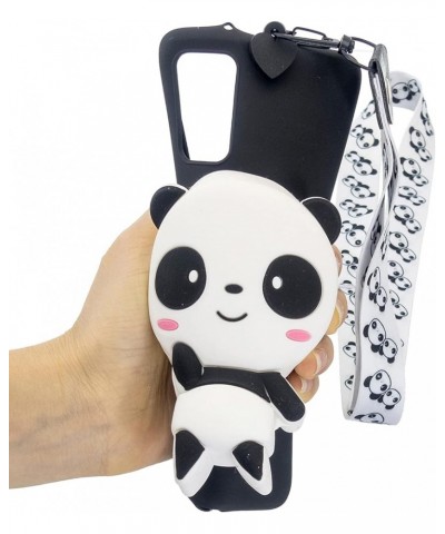 for Samsung Galaxy A52 5G / 4G Silicone Case with 3D Cartoon Animal Zipper Wallet Purse Stand Holder Back Cover and Long Deta...