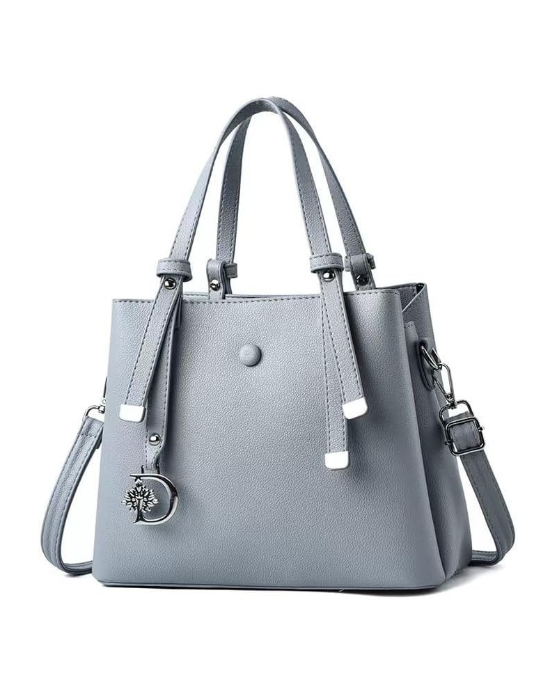 Women's Large Capacity Shoulder Bag Crossbody Handbag Purse For Women Leather Handbags Top Handle Satchel Tote Light Blue $24...