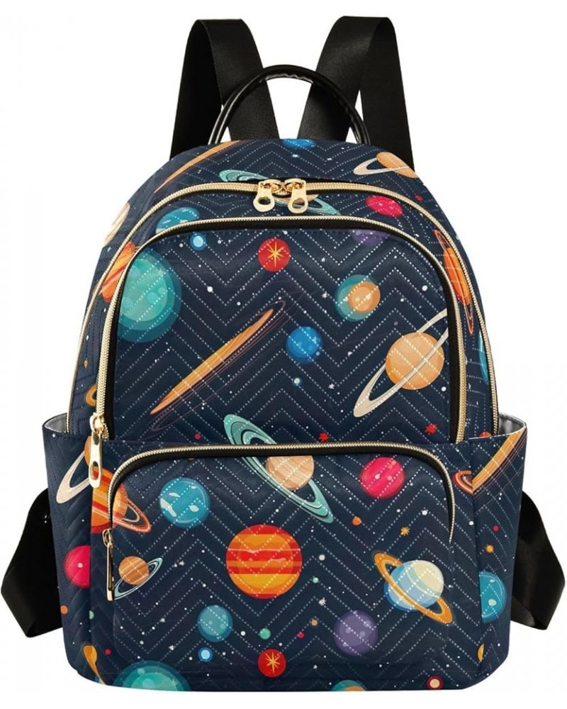 Space Planet Galaxy Backpack Purse for Women Small Travel Bag Fashion Daypack M 202a0393 S(10.23"x5.11"x12.59") 202a0393 $21....