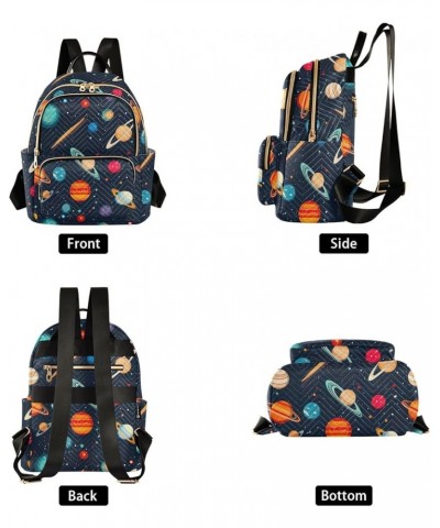 Space Planet Galaxy Backpack Purse for Women Small Travel Bag Fashion Daypack M 202a0393 S(10.23"x5.11"x12.59") 202a0393 $21....